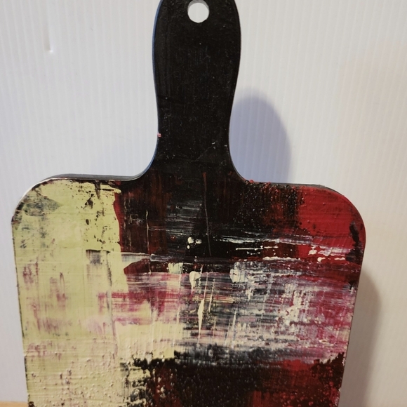 Handcrafted Charcuterie Board Table Tray Decor Artwork HandPainted Abstract - Picture 15 of 16